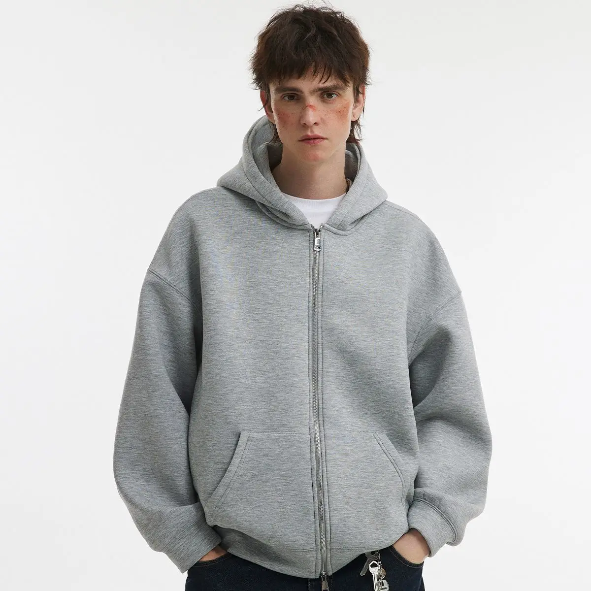 The Latest Cardigan Hoodie for Men in Autumn and Winter The Solid Color Hooded Casual Loose Top for Men, and The Outerwear Trend